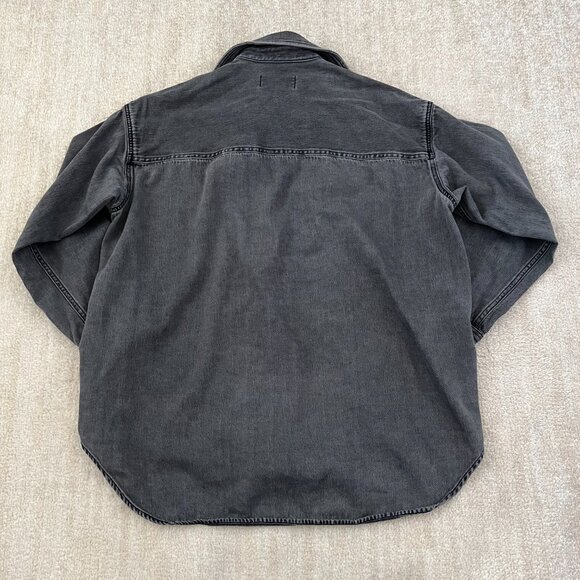 Aritzia Denim Forum The 80s Comfy Oversize Denim Button Up Shirt Top S - Picture 4 of 10